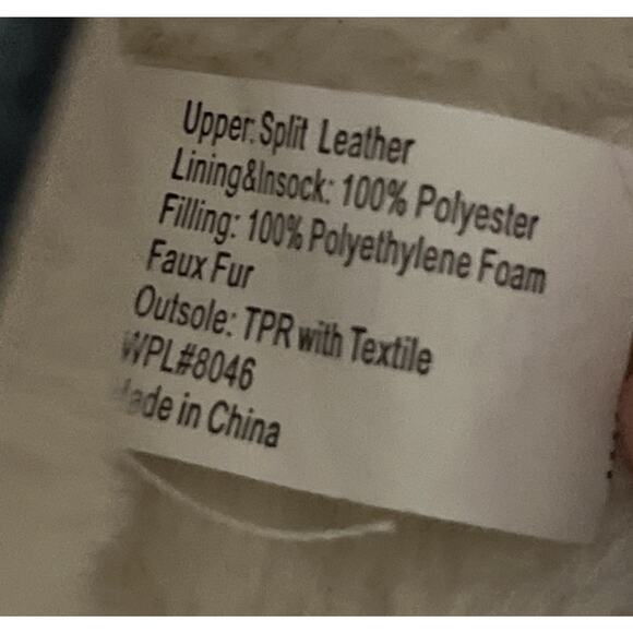 Chart Club Slippers Womens 6 Leather & Faux Fur Slip On Mocs Navy Blue - Picture 8 of 9